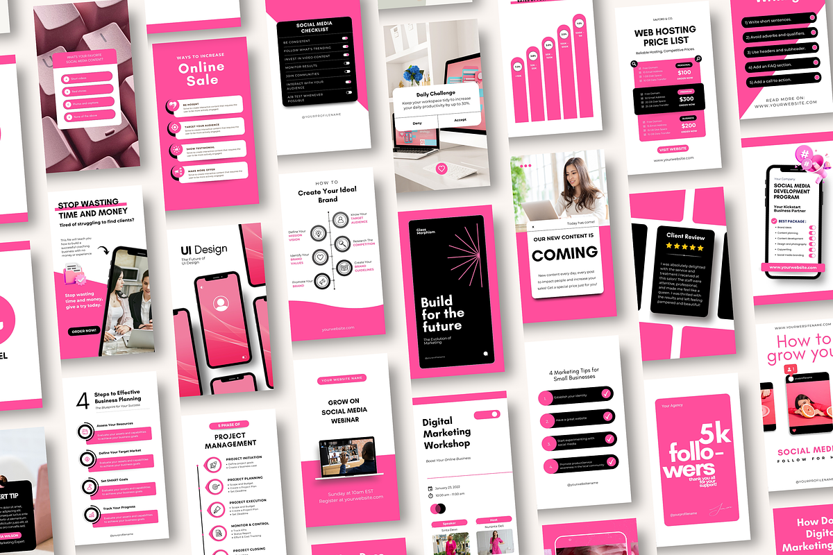 Marketing Agency Instagram Kit, a Social Media Template by nwdigitalstore (Photo 9 of 11)