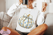 Grandmillennial Pumpkin Png, an Illustration by Daily.Designs (Thumbnail 2 of 5)