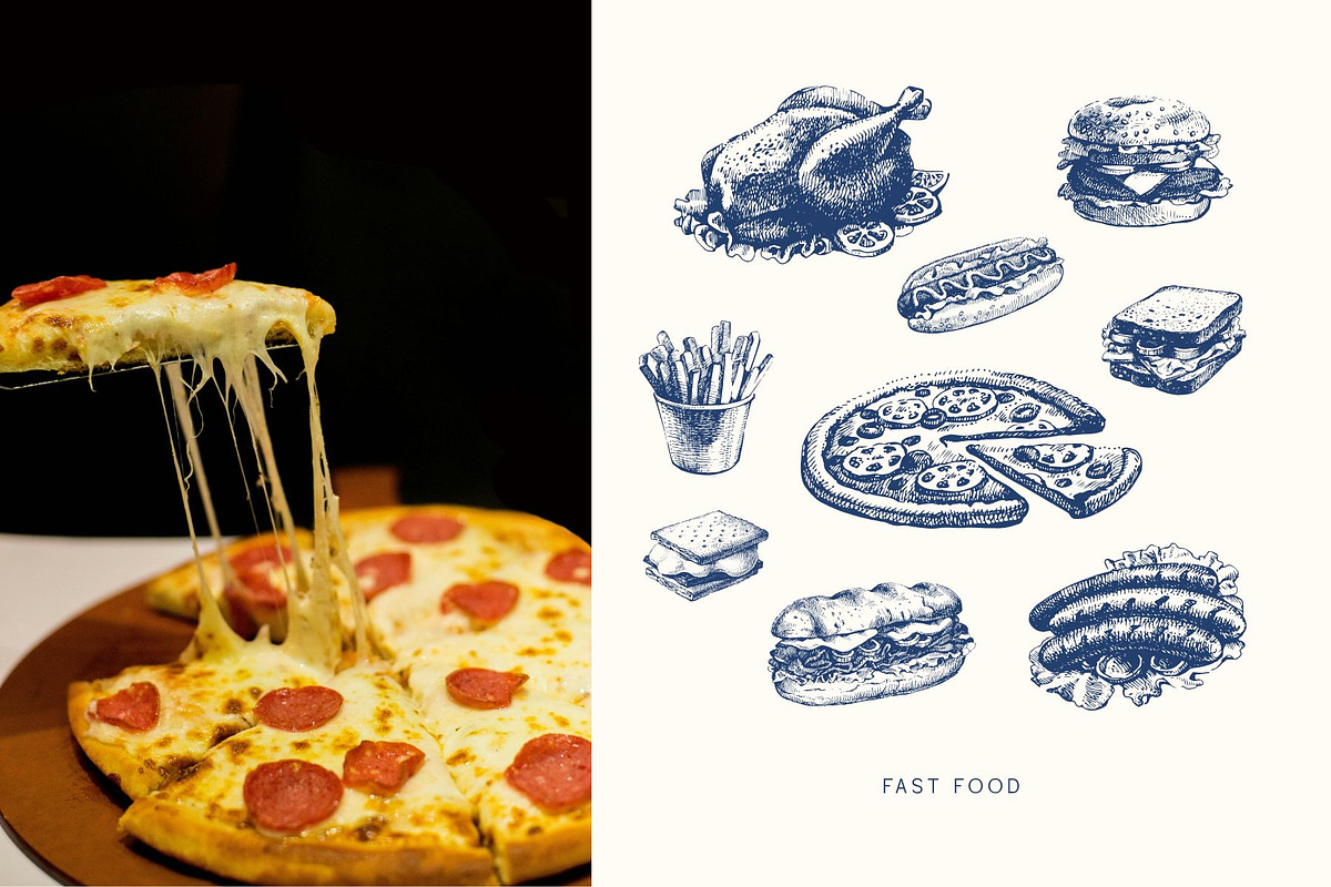 Savory Sketches & Posters, a Food Illustration by Elena Pimonova (Photo 7 of 8)