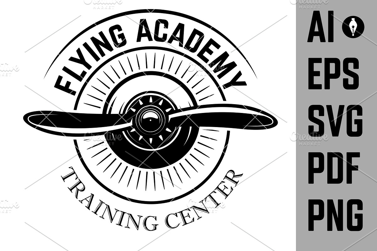 Aviation training center emblem SVG, an Icon by Vectorhight