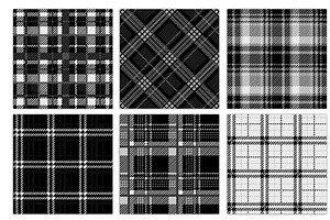 Black & White Plaid Digital Paper