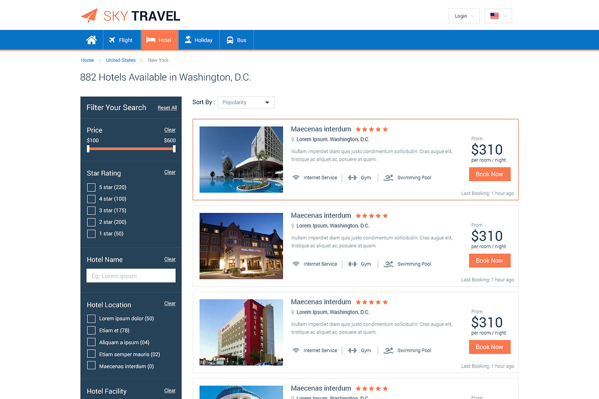 Sky Travel PSD Website Template, a Websites & App Template by WebbyTemplates (Photo 10 of 17)