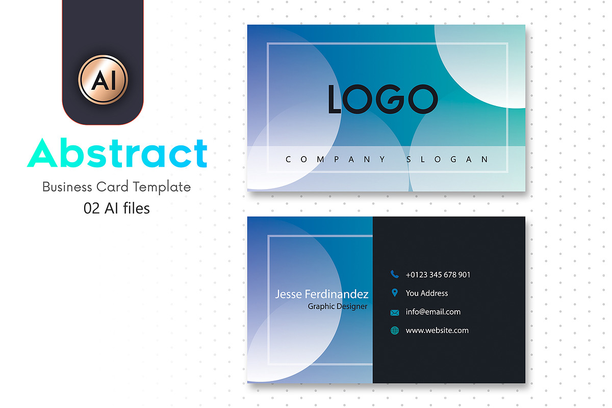 Abstract Business Card Template - 21, a Business Card Template by M6 Gallery