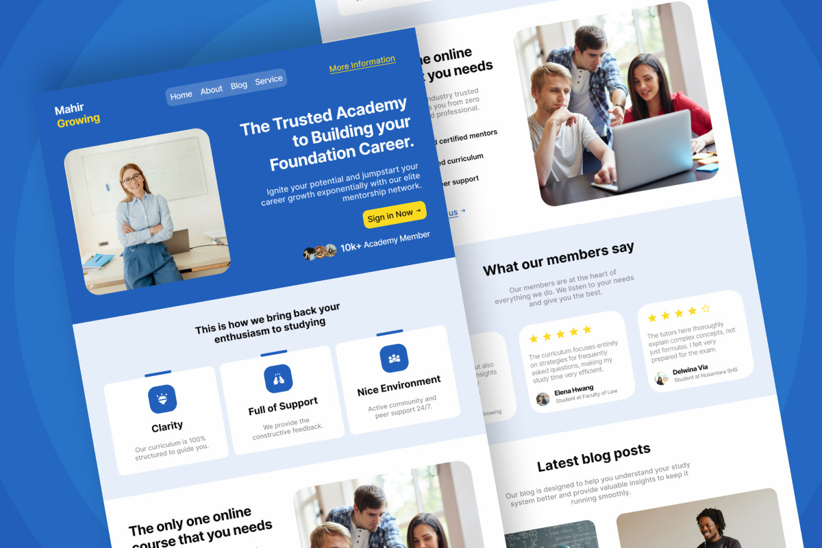 Mahir - Education Landing Page preview 4