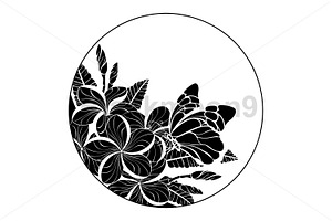 Silhouette Monogram With Butterfly A