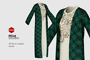 Women Long Dress Mockup v23, a Shirt Mockup by Mildstudio (Thumbnail 9 of 10)