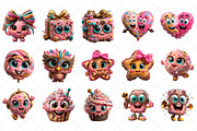 Girly Happy New Year 2026 Clipart, an Illustration by SinaCreation (Thumbnail 2 of 7)