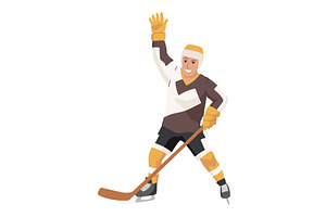 Ice hockey player. Athletes in, a Sport Illustration by Things for designers
