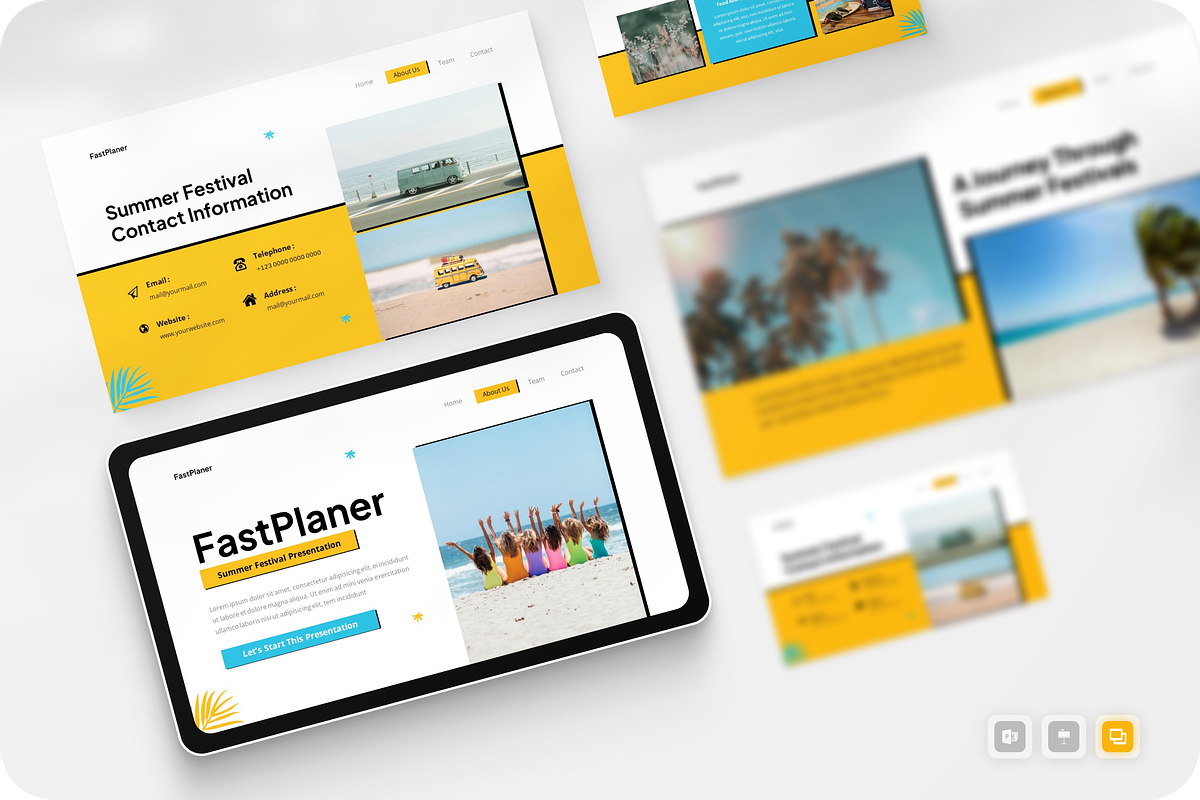 Summer Festival Google Slide, a Presentation Template by Annora Studio (Photo 1 of 5)