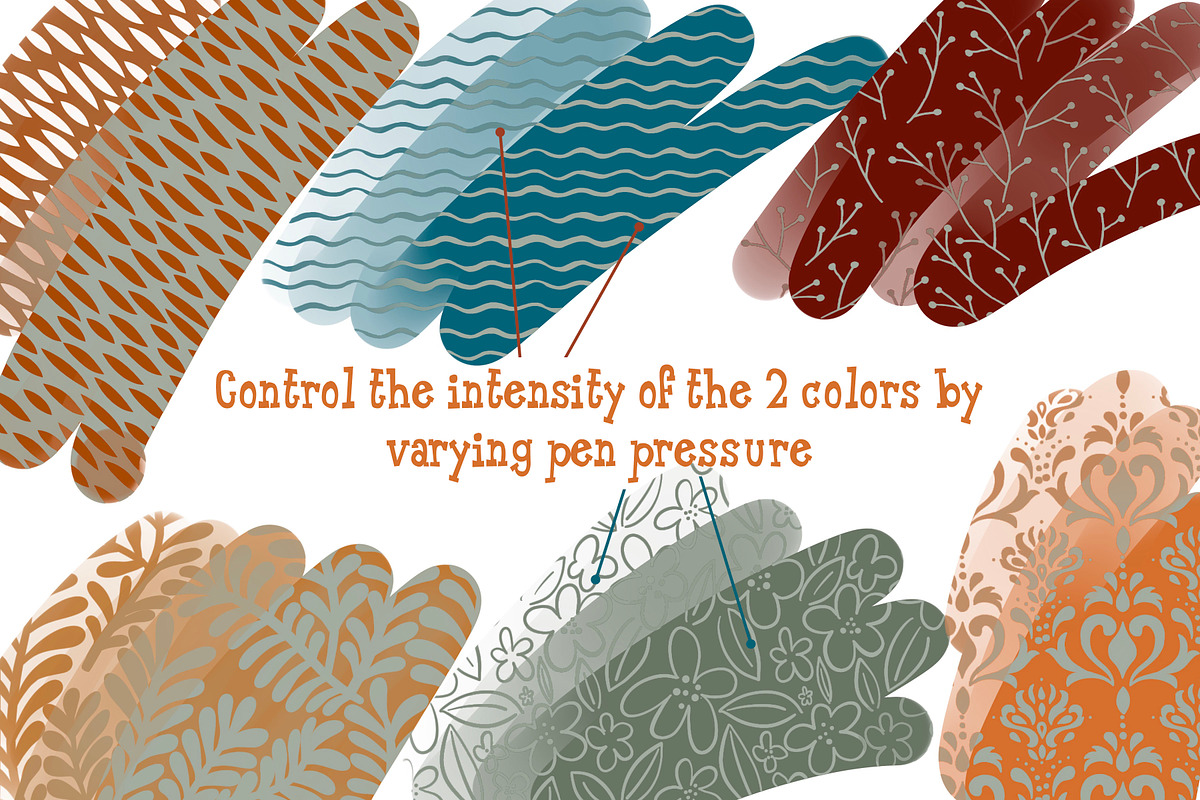 2 Color Procreate Pattern Brushes, a Brush Add-On by DeloresArt (Photo 8 of 10)