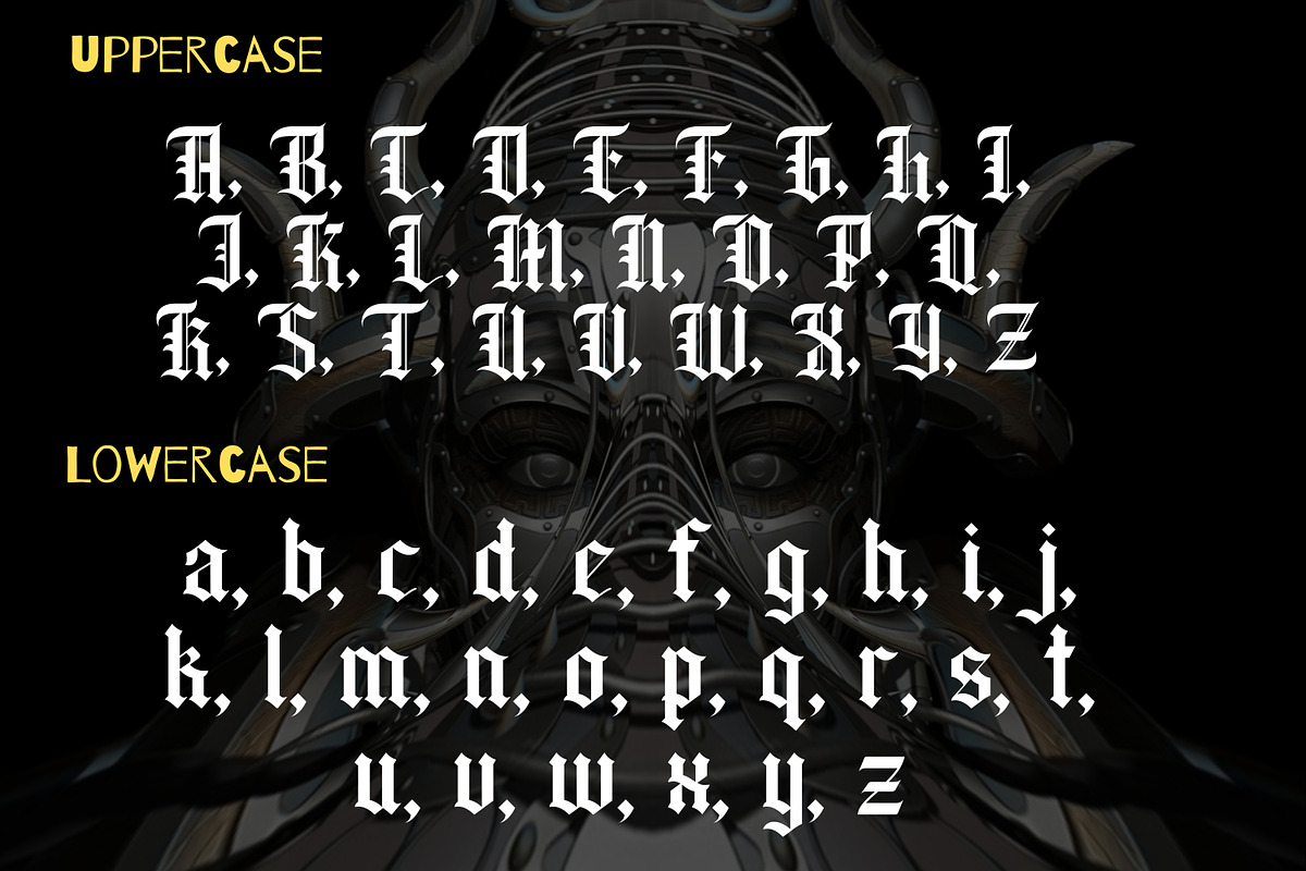 IronCrest - A Blackletter Font, a Blackletter Font by PaperMoon (Photo 3 of 4)