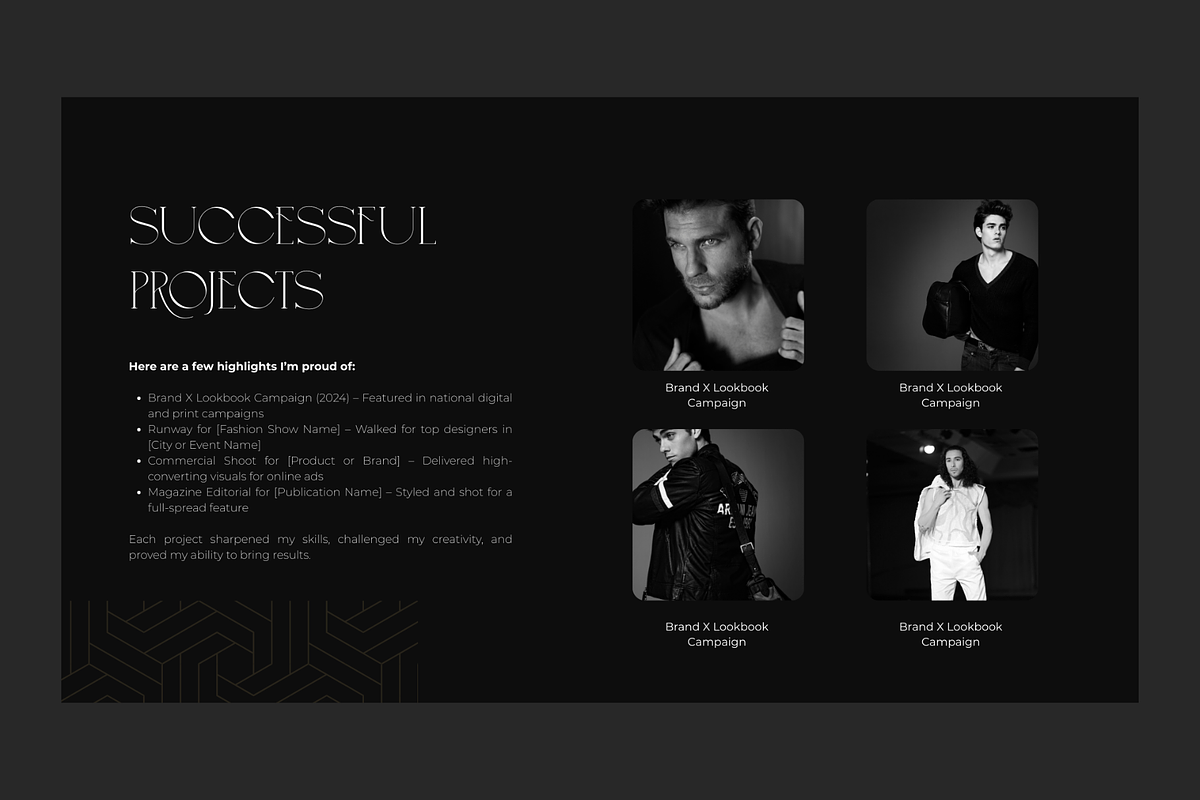 Striking Model Portfolio, a Templates & Theme by Emmanuel Phiri (Photo 5 of 8)