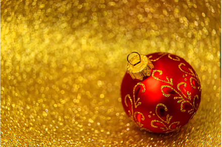 Christmas tree decorations on a, a Holiday Photo by yanadjana