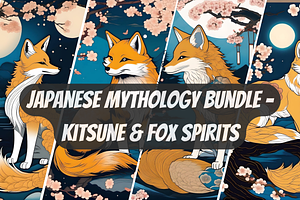 Japanese Mythology Bundle – Kitsune, an Illustration by Vandy Fullum