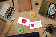 Simple Watercolor Business Card - 42, a Business Card Template by ND Design (Thumbnail 4 of 13)