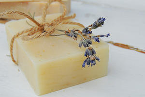 Natural handmade soap with lavender