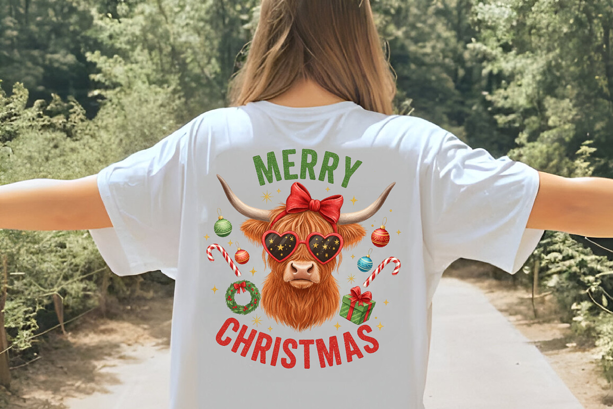 Funny Cow Merry Christmas PNG, an Illustration by SinaCreation (Photo 6 of 7)