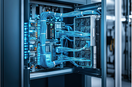Close-up of a data center server, a Technology Photo by Sergey Kotenev