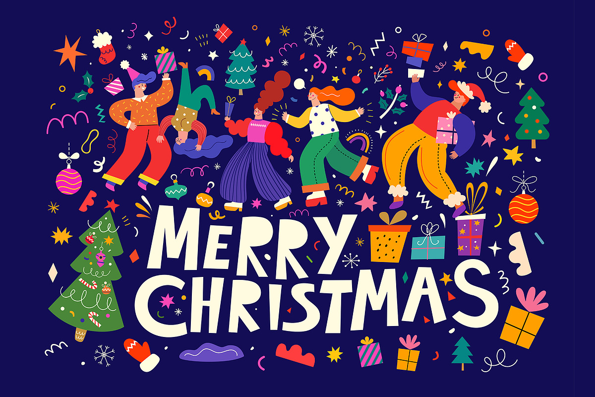 Merry Christmas and Happy New Year!, a Seasonal Illustration by MoleskoStudio (Photo 3 of 27)