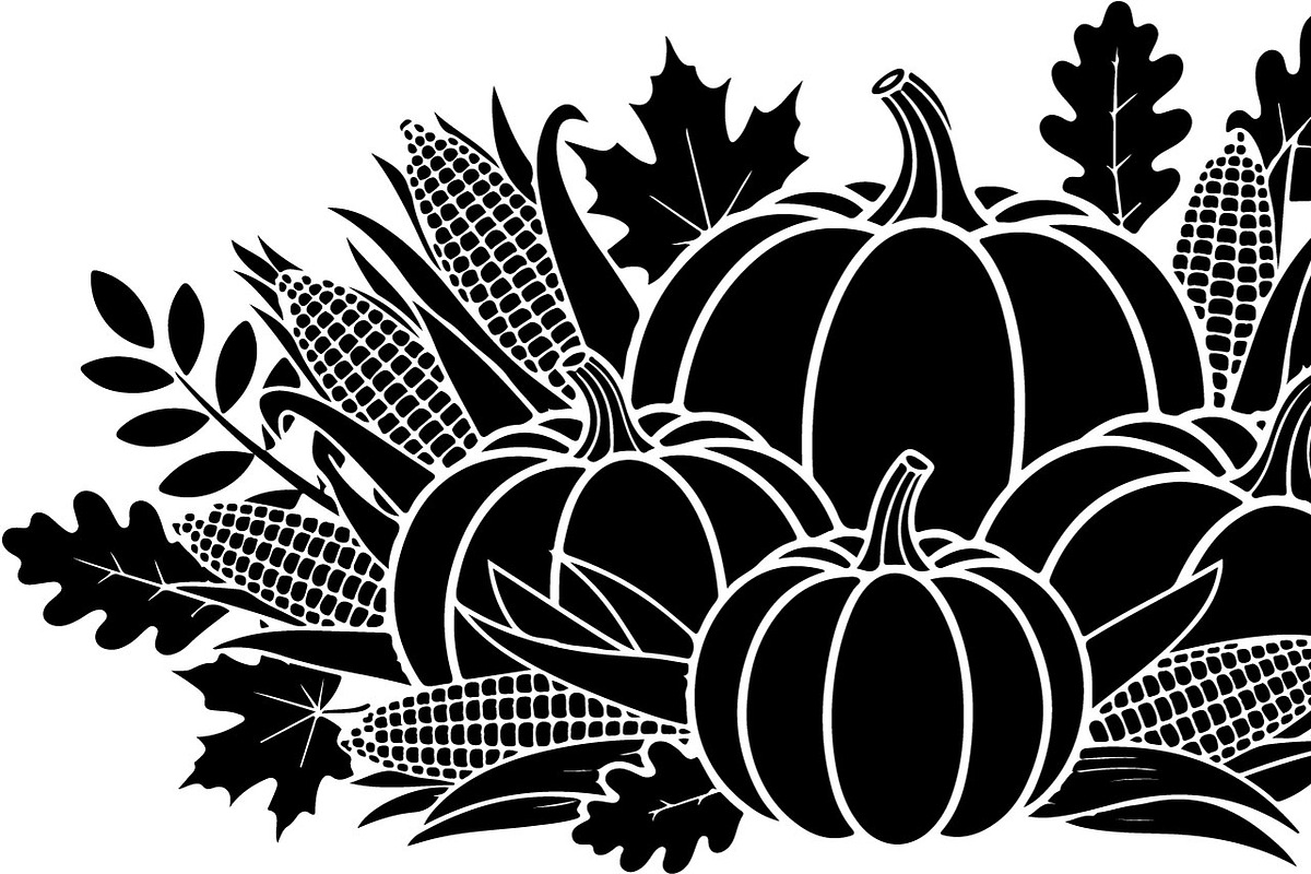Thanksgiving Harvest Silhouette, an Illustration by Creativeshirt (Photo 40 of 51)