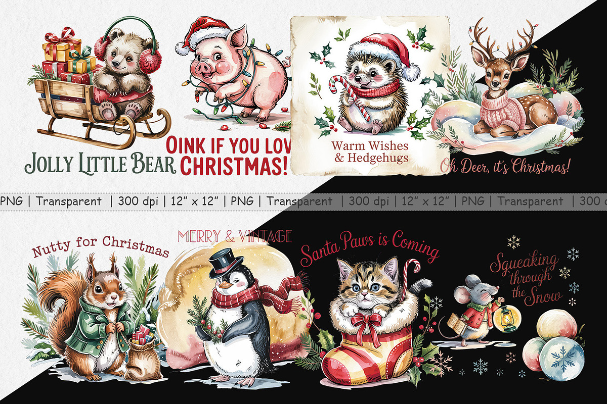Vintage Christmas Animal, a Graphic by Artnoy (Photo 2 of 5)