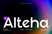 Alteha - Modern Brand Font, a Sans Serif Font by Iqsiart Studio (Thumbnail 1 of 12)