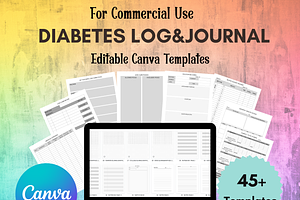 Blood Sugar Log Canva Templates