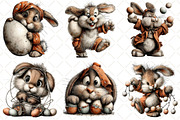 Quirky Easter Bunny Clipart, an Illustration by Black Bird Studio (Thumbnail 3 of 6)