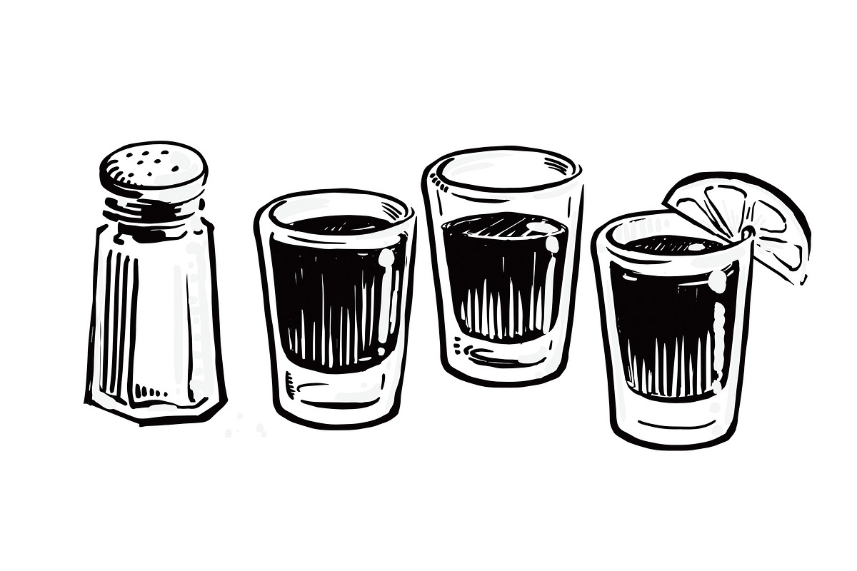 Tequila shots bold illustrations, a Food Illustration by Serifs & Whiskey (Photo 3 of 4)