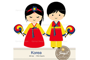 Korea Digital Papers And Clipart