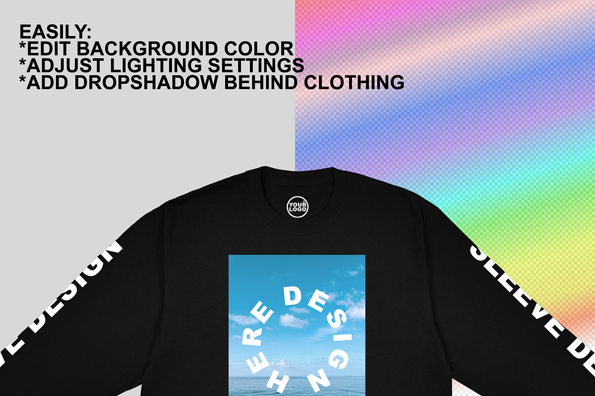 Gildan 2400 Mockup Black, a Shirt Mockup by Infinity Mockups (Photo 4 of 6)