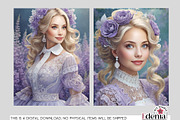 Lavender Female Characters Papers, a Wallpaper Graphic by EdeniaArtStudio (Thumbnail 4 of 7)