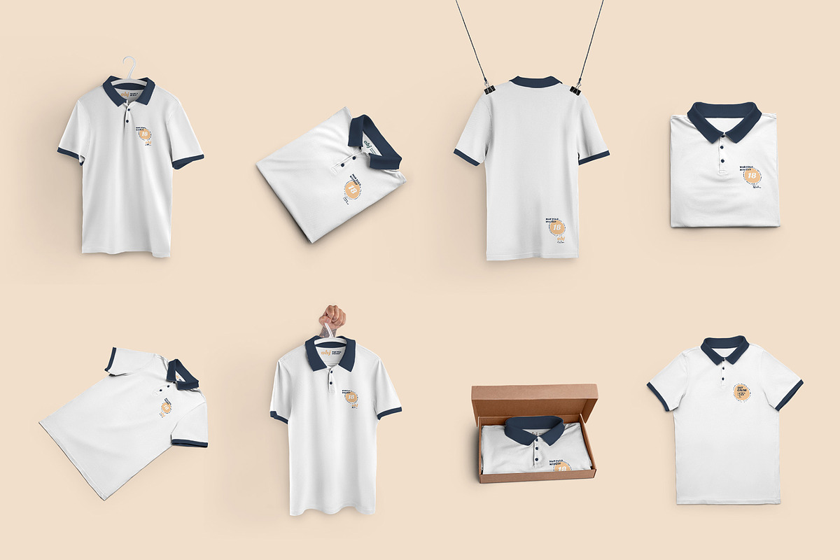 8 Mockups Men Polo, a Shirt Mockup by Grow Design Craft Studio (Photo 2 of 7)