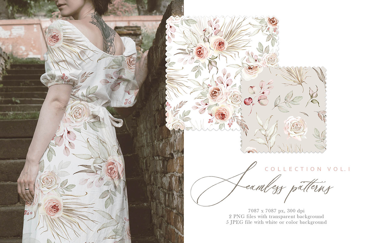 Bohemian Seamless Patterns Set, a Pattern Graphic by Eva Katerina (Photo 5 of 12)