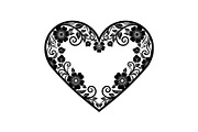 Floral Heart Frame Silhouette Pack, an Illustration by Artivon (Thumbnail 23 of 49)