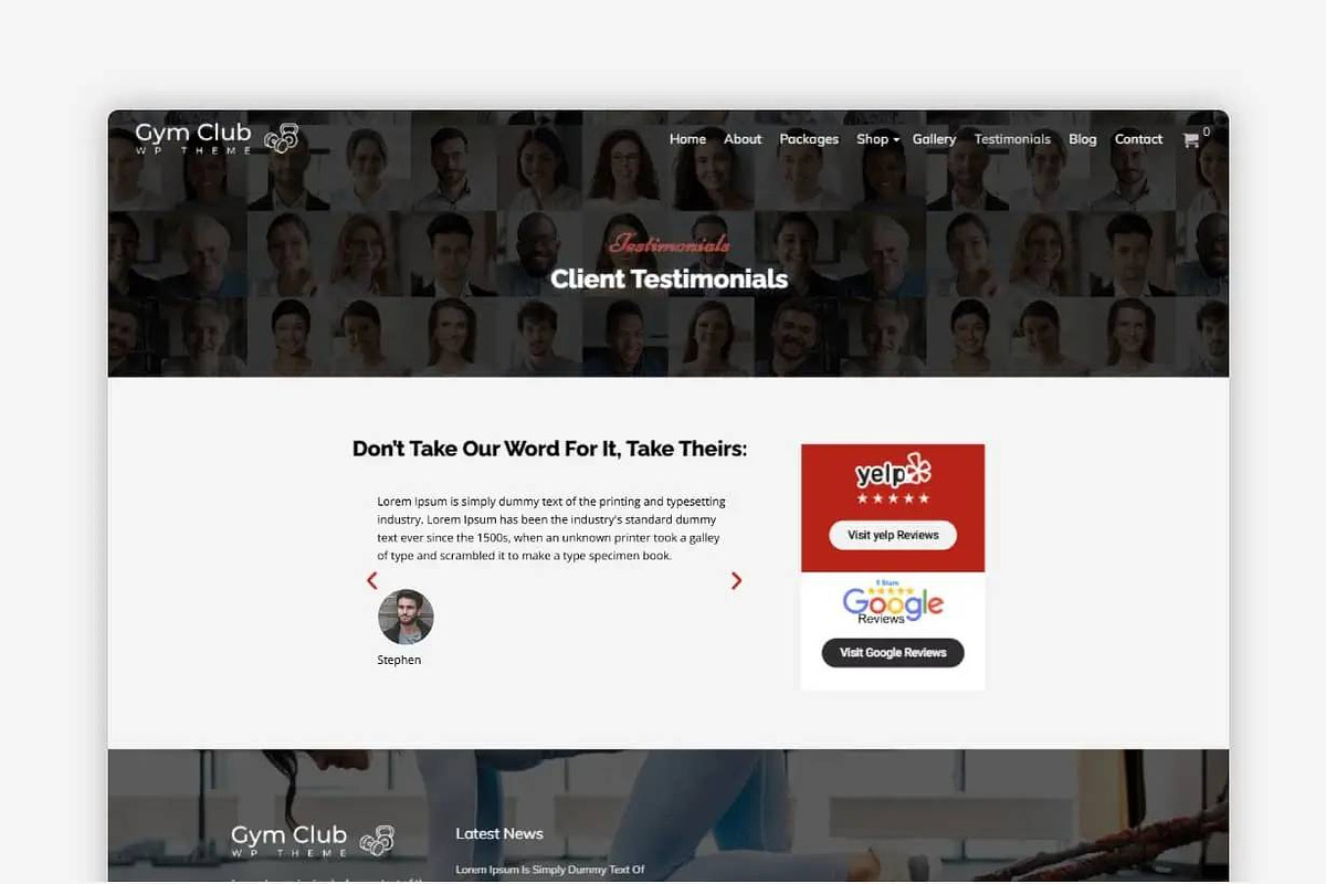 Gym and Fitness WordPress Theme - GymClub preview 6