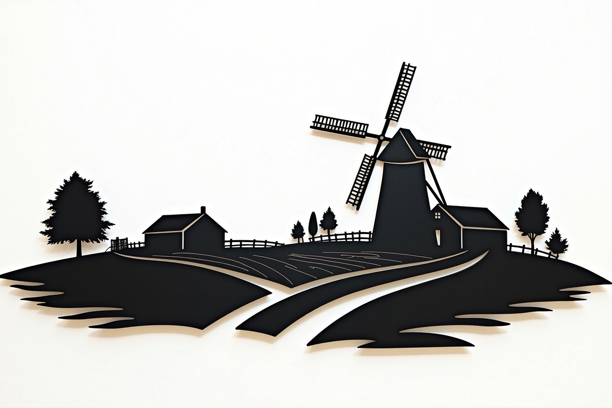 Dutch Windmill Field Set, an Illustration by Designs_River (Photo 7 of 10)