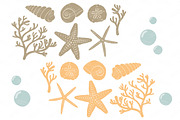 Antique Peach Vector Seashells, an Illustration by Amanda Ilkov (Thumbnail 5 of 5)