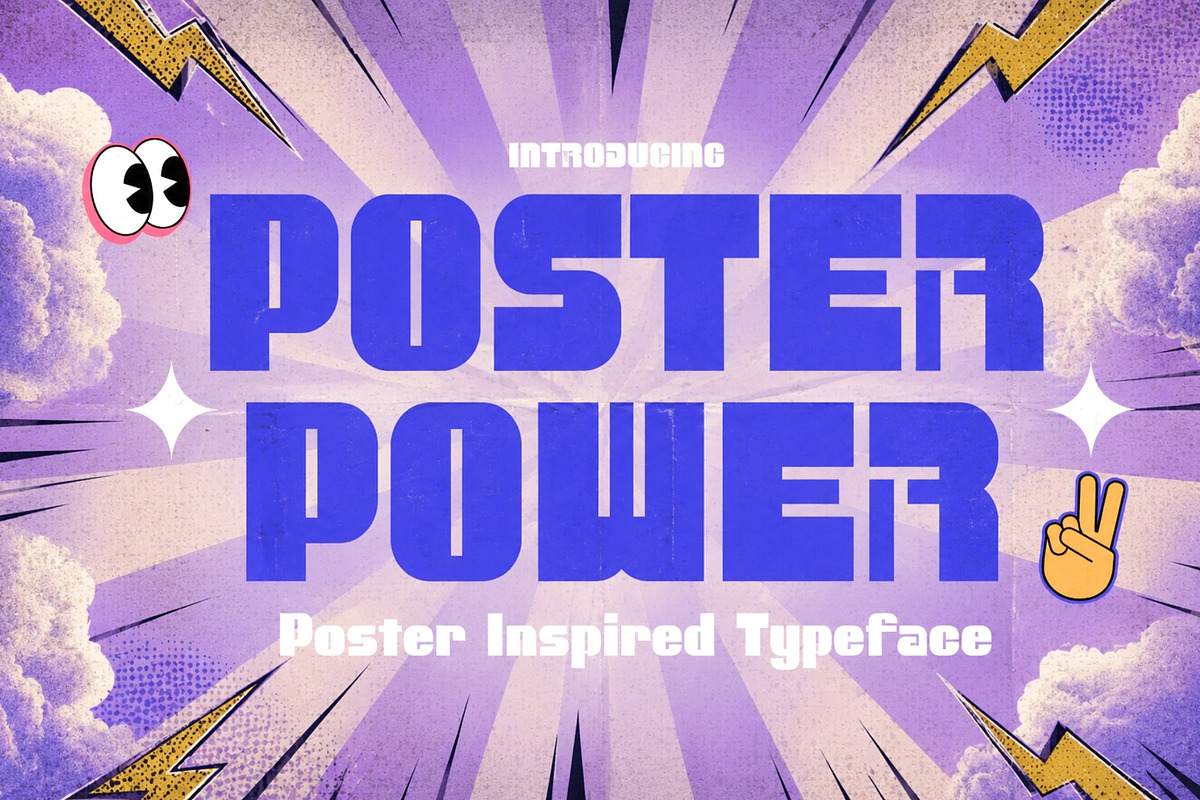 Poster Power - Event Poster Font, a Sans Serif Font by HipFonts (Photo 1 of 6)