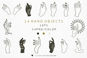 Hand occult logo template 1#, a Branding & Logo Template by Piixypeach (Thumbnail 3 of 9)