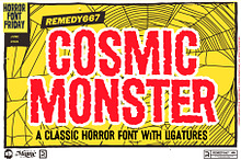 Cosmic Monster - Faux Ligature Font