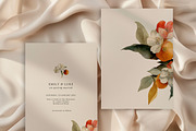 Watercolor Mandarin Clipart Set, a Decorative Illustration by ThaismotaCreativeCo (Thumbnail 7 of 13)