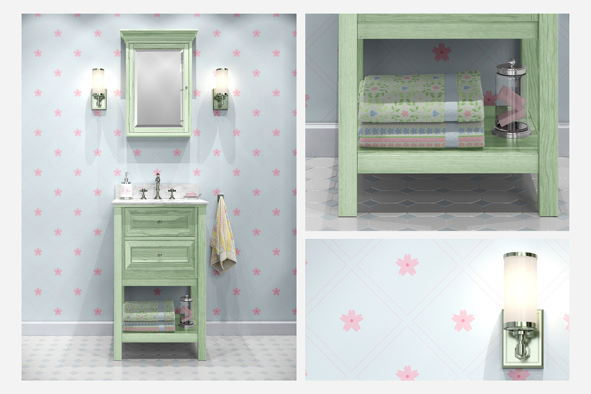 Spring floral & geometric patterns, a Pattern Graphic by Enia Grace (Photo 5 of 10)