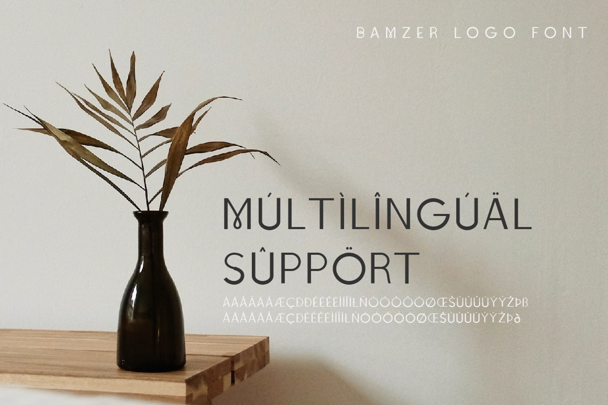 Bamzer Stylish Logo Font, a Sans Serif Font by Typebae (Photo 9 of 9)