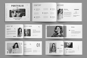 Black And White Portfolio Design, a Brochure Template by ContestDesign