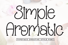Simple Aromatic | Script Font