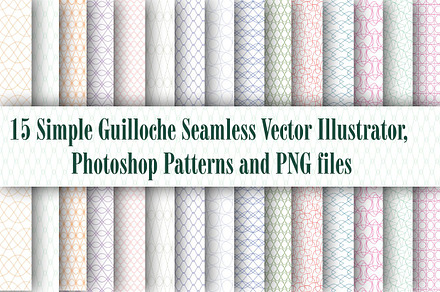 15 Guilloche Seamless Patterns, a Background Graphic by Kseniya-Omega