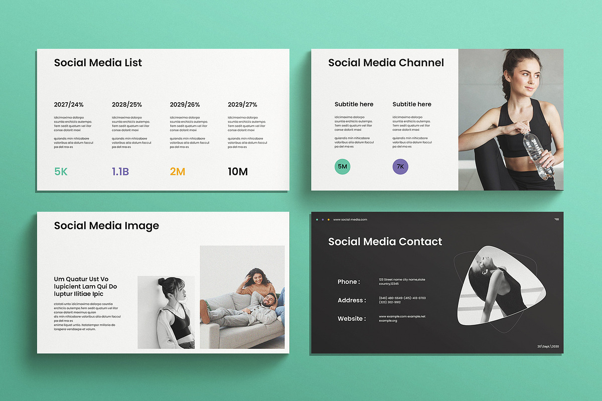 Social Media Presentation Template, a Presentation Template by E-Type (Photo 5 of 5)