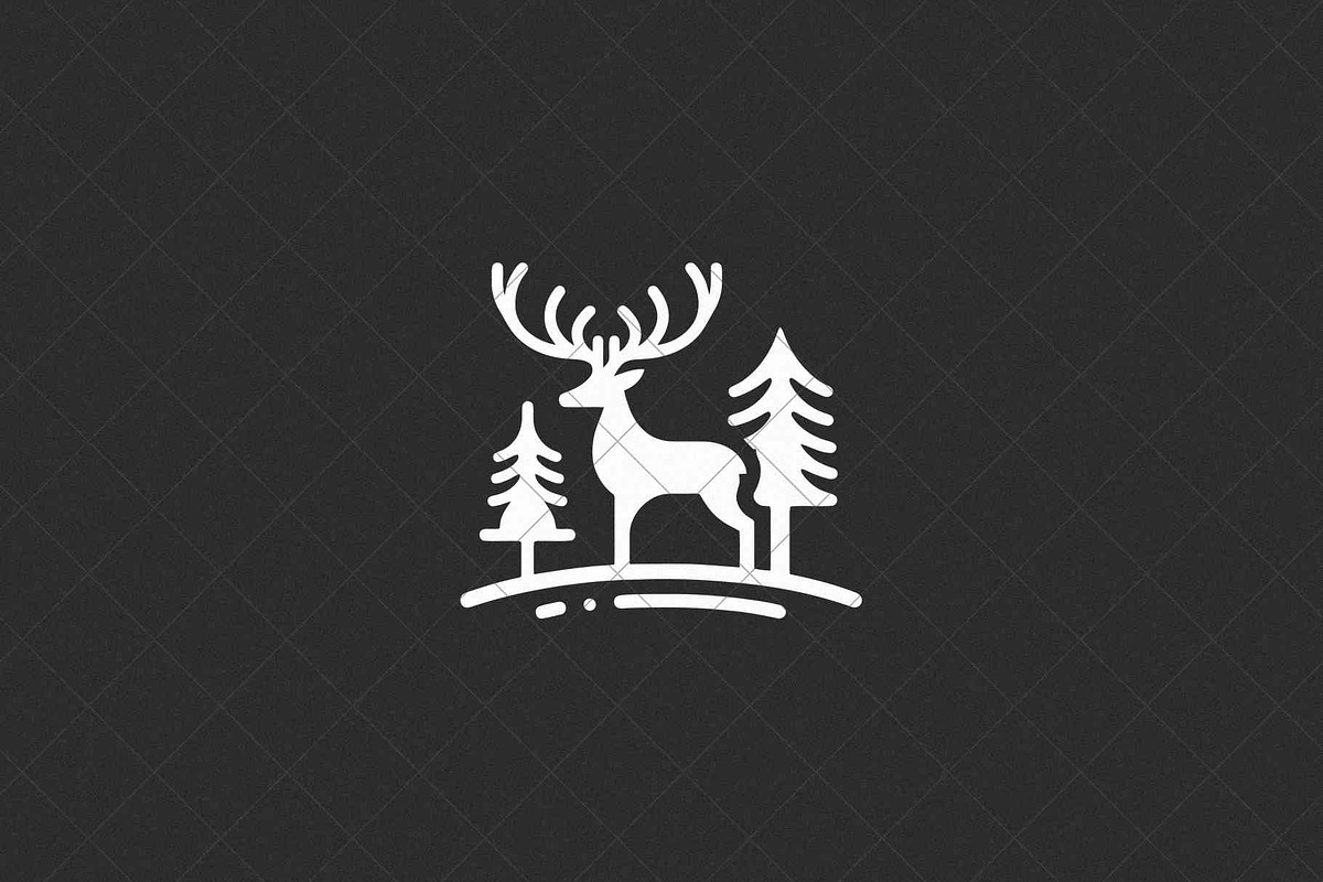 Minimalist Deer Emblem Elk, an Animal Illustration by Vectorium Studio (Photo 3 of 4)