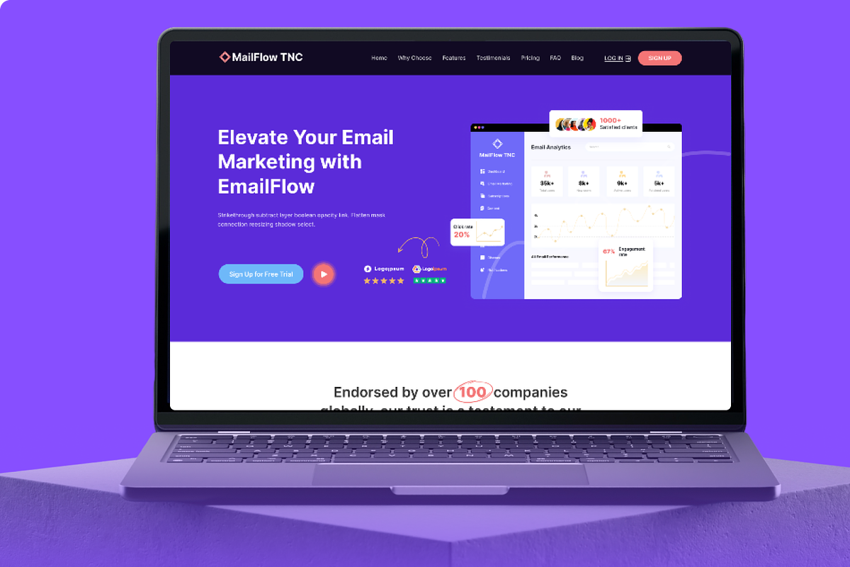 MailFlow TNC, Marketing Figma UI Kit, an UI Kit Template by TNCFlow (Photo 4 of 5)